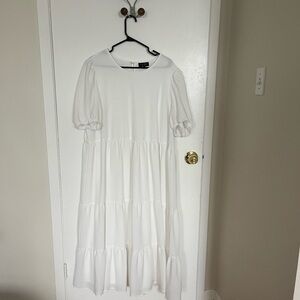 In The Style UK20/ US16 white midi dress